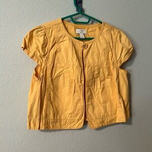 Yellow short sleeve jacket